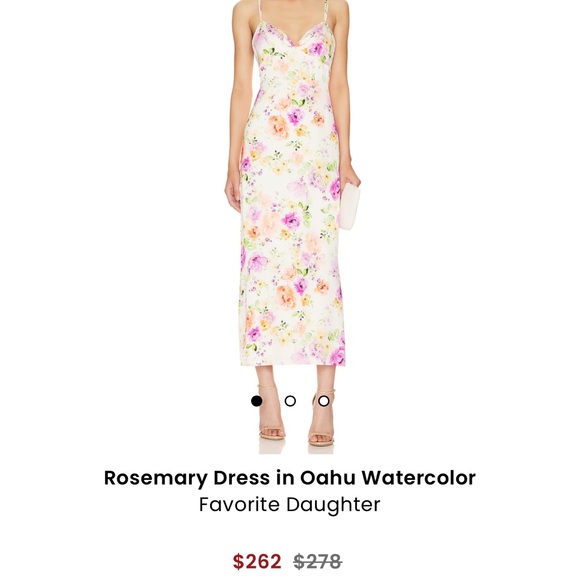 NWT - Favorite Daughter - Rosemary Floral Oahu Watercolor Dress - Picture 6 of 7